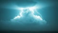 Powerful Lightning Strike Illuminating a Dark Thunderstorm Cloud Formation image photo Royalty Free Stock Photo
