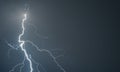 Powerful lightning strikes the ground during storm Royalty Free Stock Photo