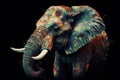 A powerful and majestic elephant in the jungle Generative AI