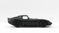 Powerful Matte Black Sports Roadster Coupe Car 1960`s