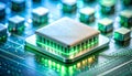 High-Tech Microprocessor Powering Innovation Royalty Free Stock Photo