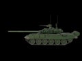 Powerful military tank - dark green camo color Royalty Free Stock Photo