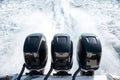 Powerful motor for sports boat Royalty Free Stock Photo