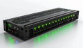 Advanced Network Switch with Glowing Green LEDs Royalty Free Stock Photo