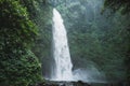 Powerful Nung-Nung Bali waterfall in rainforest Indonesia