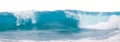 Powerful ocean blue waves with white foam isolated on a white background. Royalty Free Stock Photo