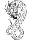 Powerful oriental dragon