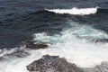 Powerful Pacific Ocean Waves Crashing on Rocks