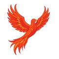 Powerful Phoenix Soaring Above Flames Royalty Free Stock Photo