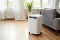 a powerful portable air conditioner in a living room Royalty Free Stock Photo