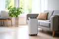 a powerful portable air conditioner in a living room Royalty Free Stock Photo