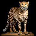 Powerful Portraits: Cheetah Studio Shot On Isolated Background