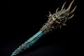 Powerful Poseidon trident. Generate Ai Royalty Free Stock Photo