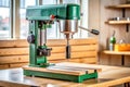 Powerful and Precise Benchtop Drill Press Ideal for Home Workshop Projects and Professional Applications Royalty Free Stock Photo