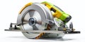 Powerful and Precise Circular Saw for Accurate Woodworking and DIY Projects A Modern Cutting Tool on a White Royalty Free Stock Photo