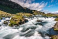 Powerful river rapid in Iceland