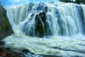 The powerful of Sae Pong Lai waterfall in Southern Laos