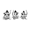 Jai Shree Ram Silhouette Vector Design Royalty Free Stock Photo
