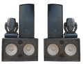 Powerful stage concerto audio speakers and spotlight projectors