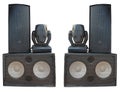 Powerful stage concerto audio speakers and spotlight projectors