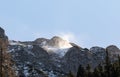 Powerful storm on the mountain