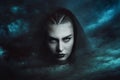 Powerful storm witch Royalty Free Stock Photo