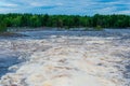 Powerful stormy mountain river