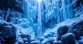 Frozen Waterfall Winter Landscape Royalty Free Stock Photo