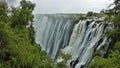 The powerful streams of Victoria Falls plunge into the abyss.