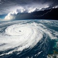 Super Typhoon cyclone over ocean Royalty Free Stock Photo