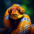 Powerful Symbolism: Lifelike Representation Of An Orange Snake