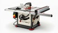 Professional Table Saw for Woodworking on White Background Royalty Free Stock Photo