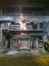 Metallurgical production. Steelmaking furnace. Russia.