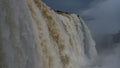 A powerful tropical waterfall. Close-up. Iguazu Falls. Brazil Royalty Free Stock Photo
