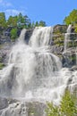 Powerful upper falls of the Tvindefossen