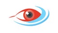Stylized eye icon, vision, insight, and observation symbol vector design Generative AI Royalty Free Stock Photo