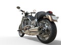 Powerful Vintage Motorcycle - Back Wheel View Royalty Free Stock Photo