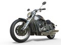 Powerful Vintage Motorcycle - Closeup Royalty Free Stock Photo