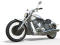 Powerful Vintage Motorcycle - White Royalty Free Stock Photo