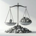 Quality Over Quantity A Concept of Value on a Balance Scale Royalty Free Stock Photo