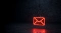 Glowing email trapped by a dark malicious hook Royalty Free Stock Photo
