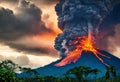 Powerful volcanic eruption