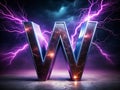 Powerful W Initial Logo Design A Dramatic Lightning Bolt for a Bold Brand Identity Royalty Free Stock Photo
