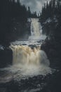 Powerful waterfalls in the forest Royalty Free Stock Photo