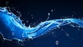 Binary Code Flowing in a Digital Stream of Water Royalty Free Stock Photo