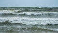 Powerful waves of the Baltic Sea coast Royalty Free Stock Photo