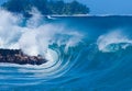 Powerful waves break at Lumahai Beach, Kauai