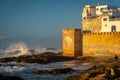 Essaouira, Morocco - Powerful waves hitting the coastline Royalty Free Stock Photo