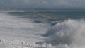 powerful waves rage in Mediterranean sea