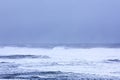 Powerful winter storm on Atlantic ocean Royalty Free Stock Photo